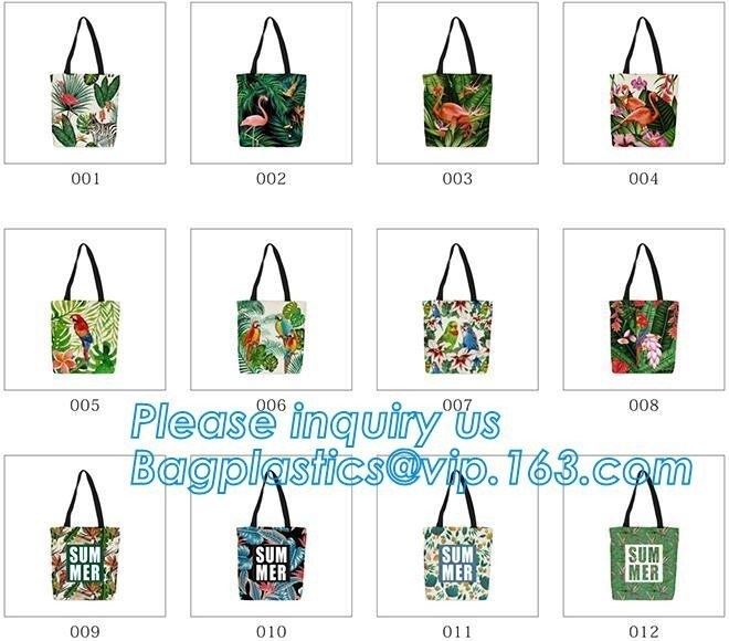 Canvas Cotton Natural Shopper Handle Rope Shoulder Tote Bag,Canvas Tote Rope Handle Drawstring Cotton Bag bagease packag