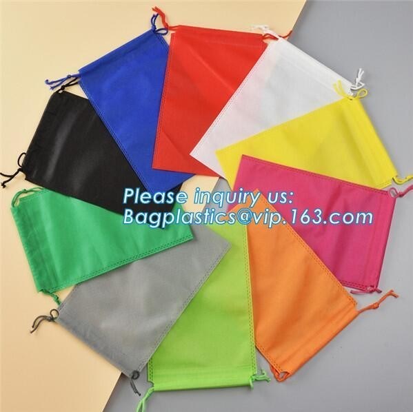 Wholesale Promotion Portable Gift Small Non Woven Drawstring Bag， Non woven drawstring pocket shoes bag , Clothes bag ,f