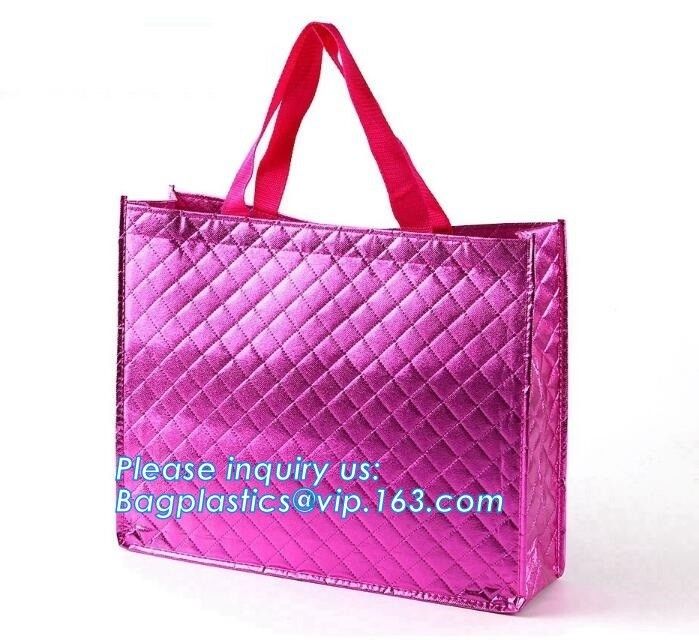 All year around stocks PP glitter pp non woven bags, Popular hot selling in supermarket grocery Inclined shoulder bag no