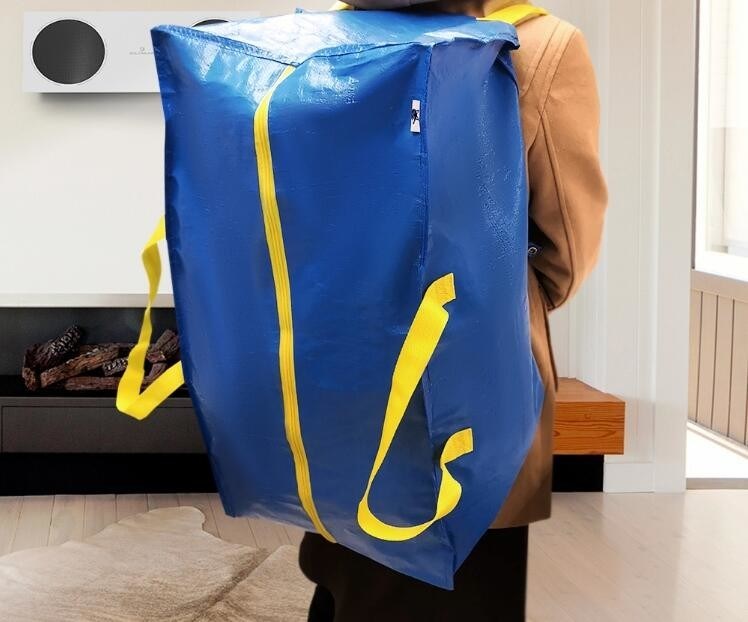 waterproof large luggage garment Bag PP polypropylene moving bag portable storage woven carry duffle bag with zipper