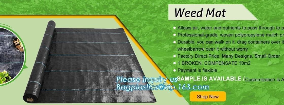 green color Plastic Ground Cover Mats mulch weed control fabric mat,Weed Barrier Around Fruit Trees PP Woven Weed Mat fo