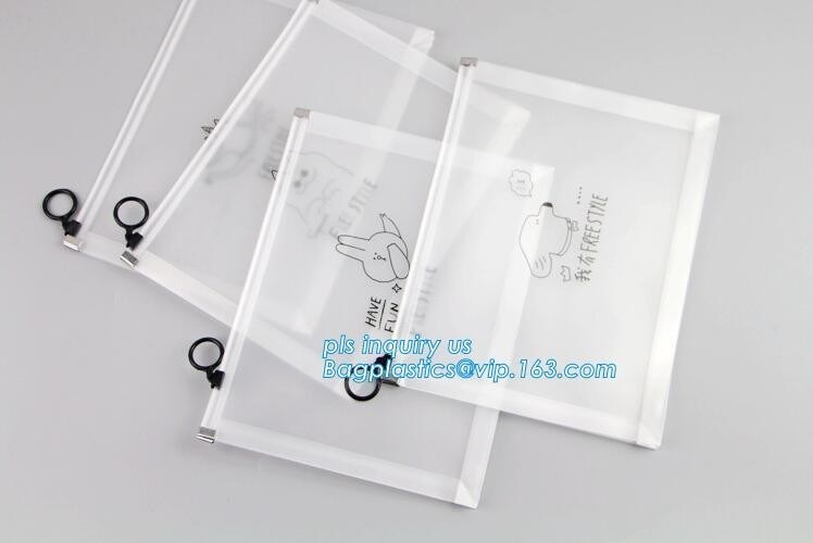 stationery slider bag with custom printed girls school pencil case/printing student stationery pencil bag case, slider p