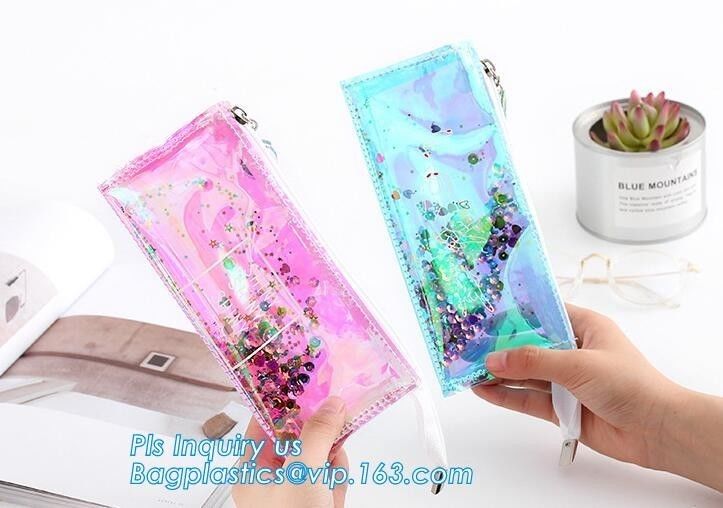 stand up pvc slider bag vinyl ziplock bag, vinyl pvc A4 file bag with slider ziplock, Non-toxic PVC slider zipper bag