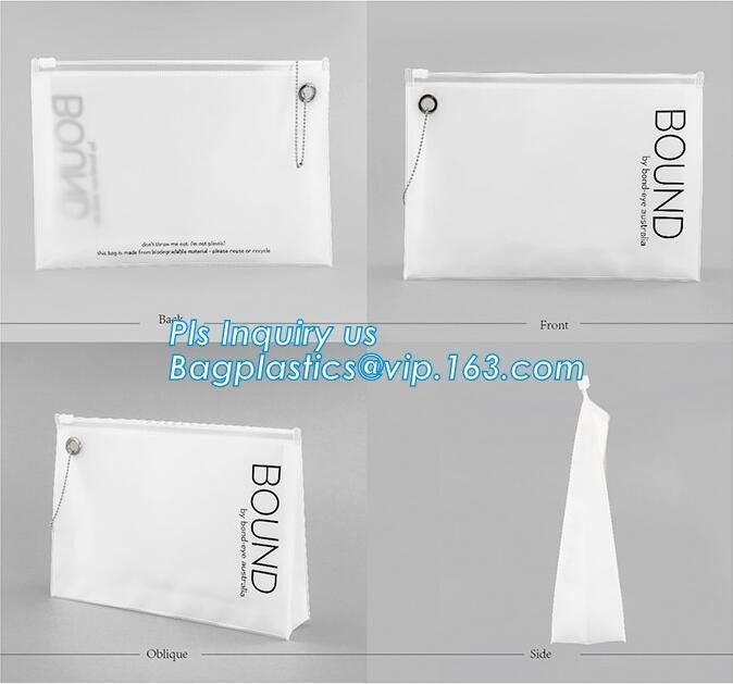 student stationery transparent plastic slider zipper bag, Eco-friendly Slider Zipper Flat Plastic Bag For Document or Sw
