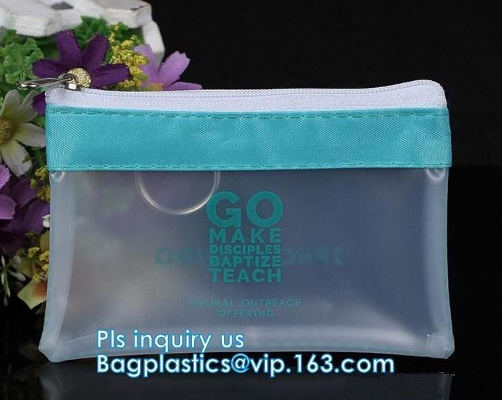 Bikini Plastic Packaging Clear PVC Swimwear Wet Packaging Bag With Zipper, stand up slider ziplock bag for underwear bik