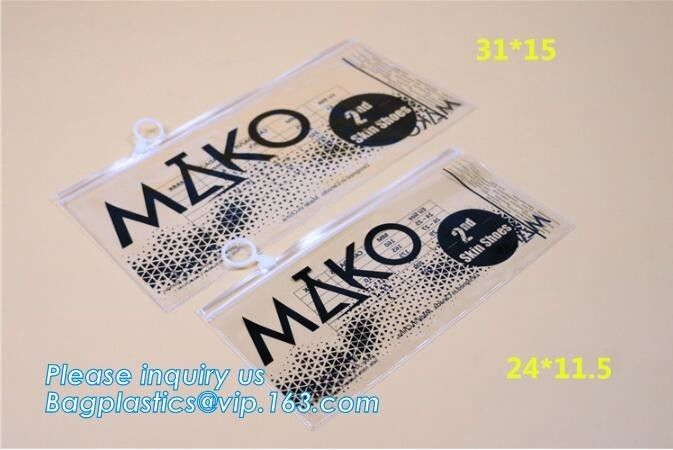 Ziplock Zipper Slider Bags Heavy Duty, MultiFunctional clear zipper slider pvc bikini packing swimming bag, frosted swim