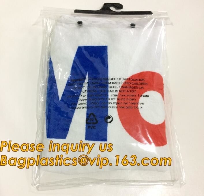 waterproof pvc swimwear bagwith hanger/pvc bikini bag/plastic bikini packaging bag plastic ziplock bag swimwear  bagease