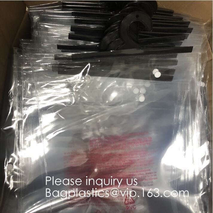 Frosted ziplock bag EVA PVC hanger bag for clothes,EVA frost drawstring bag, Frosted Plastic EVA Garment Packing Bag zip
