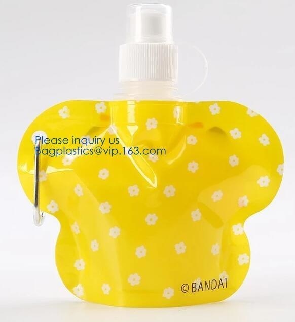 Foldable Water Bottle Bag 480ML Environmental Protection Collapsible Portable Water Bag Sports water bottle 480ml bageas