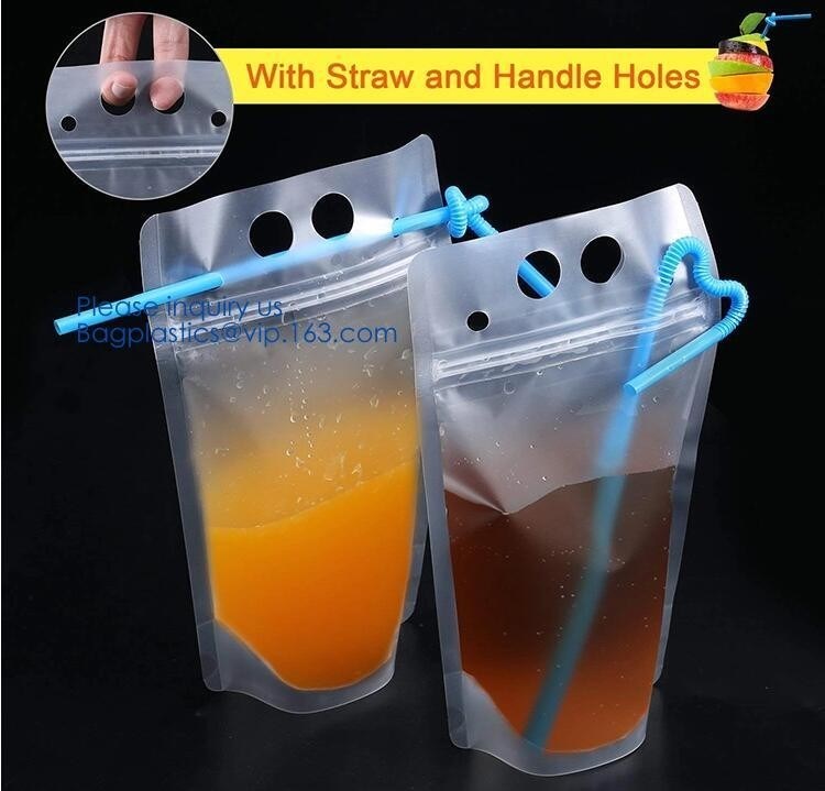 Biodegradable Liquid Packaging Leakage Proof Pouch Custom Printed Stand Up Aluminium Foil Spout Bags Water Drinking Bag