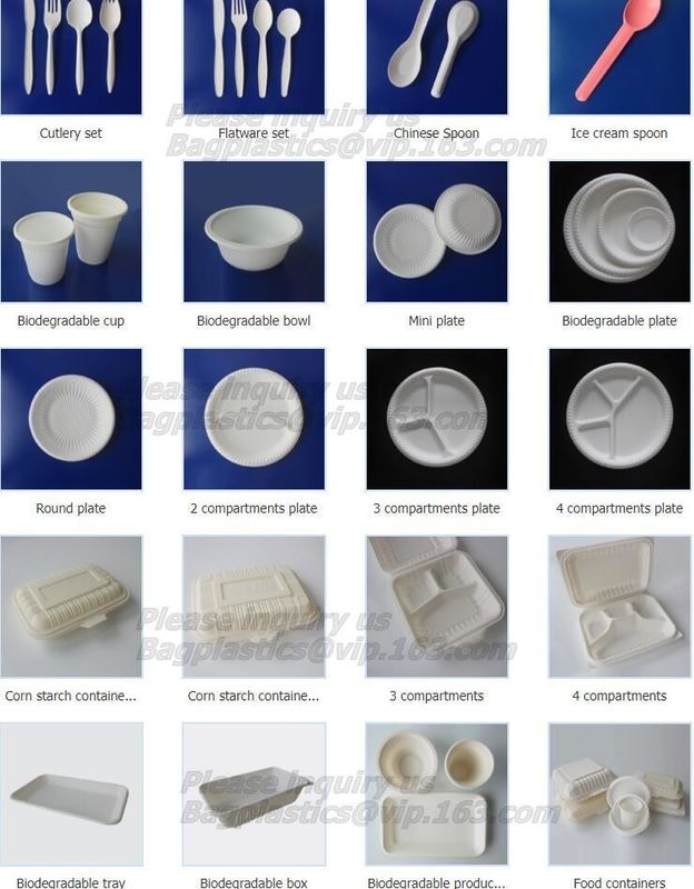 spoon, folk, knife, tray, disposable plate, deli tray, biodegradable breakfast tray, Biodegradable Disposable Food Tray