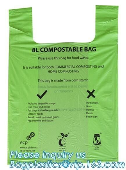 Eco Friendly Disposable Biodegradable and Compostable Kitchen Waste Trash Collection, Biobased Refuse Sacks, Gallon Frie