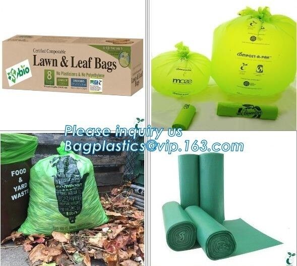 scented compostable garbage brown plastic bags, 100% compostable t-shirt plastic shopping bags, PLA Compostable T-shirt