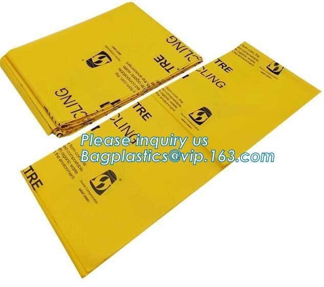 Promotional disposable T-shirt 100% biodegradable garbage bags, Customized Compostable EPI D2W PLA Corn Starch 100% OXO