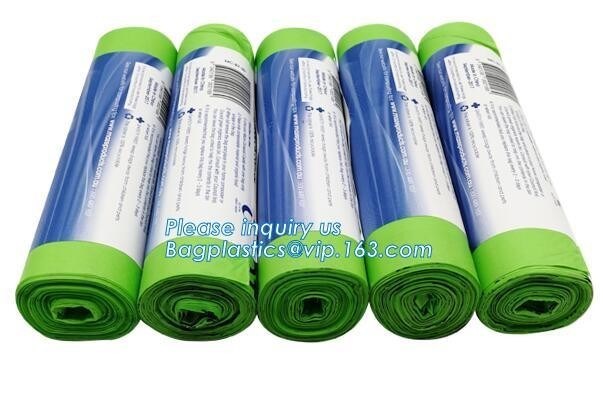 Biodegradable & Compostable Transparent Poly Flat Bags On Roll With Paper Core For Supermarket