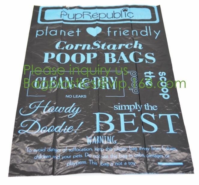 Custom Printing Corn Starch Biodegradable Compostable Plastic Bag,Thank You Bags Durable Cornstarch PLA Compostable T-sh