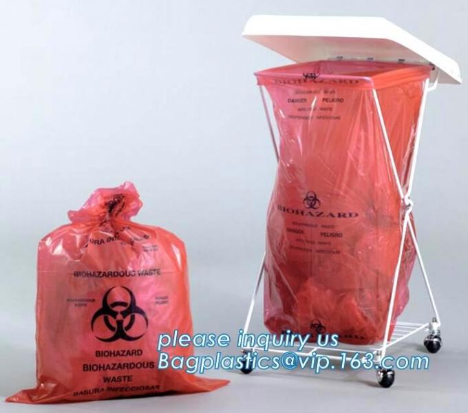 yellow/red/black biohazard autoclave bag/biohazard autoclavable bin