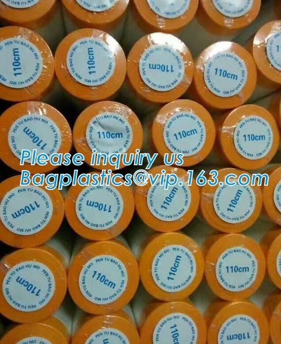 4m*5m plastic cover sheet for furniture, Taped clear HDPE plastic